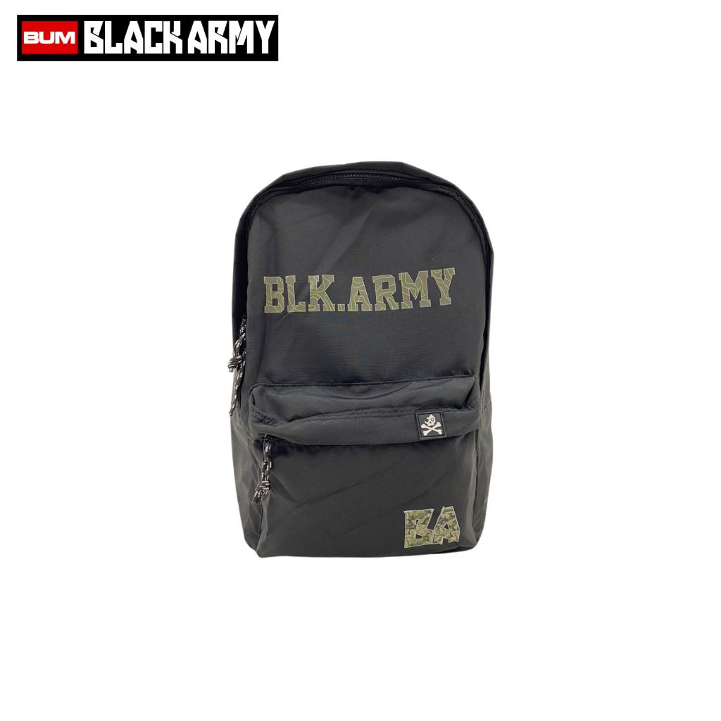 BUM Men's Black Army Backpack Canvas Bag Large 16x11 inches Black ...