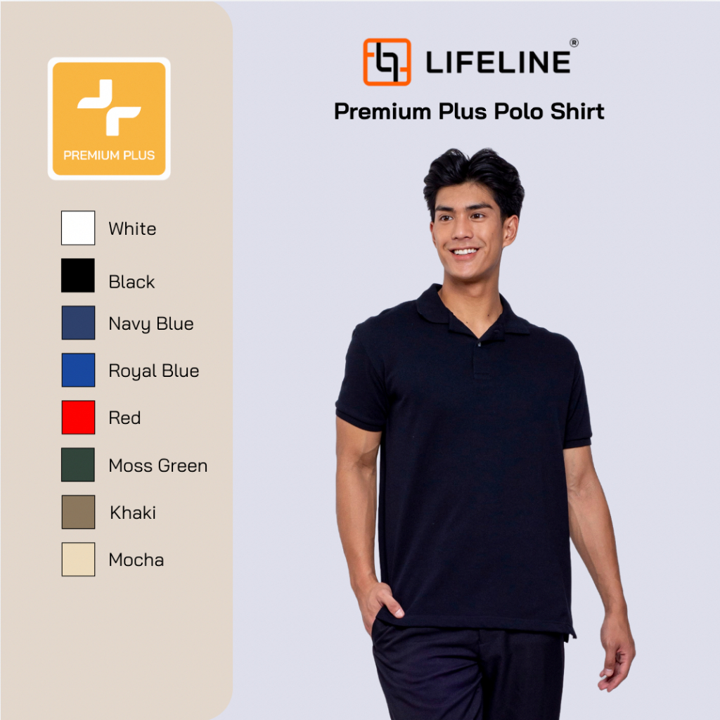 LIfeline Premium Plus Polo Shirt (White |Black |Navy Blue |Royal Blue ...