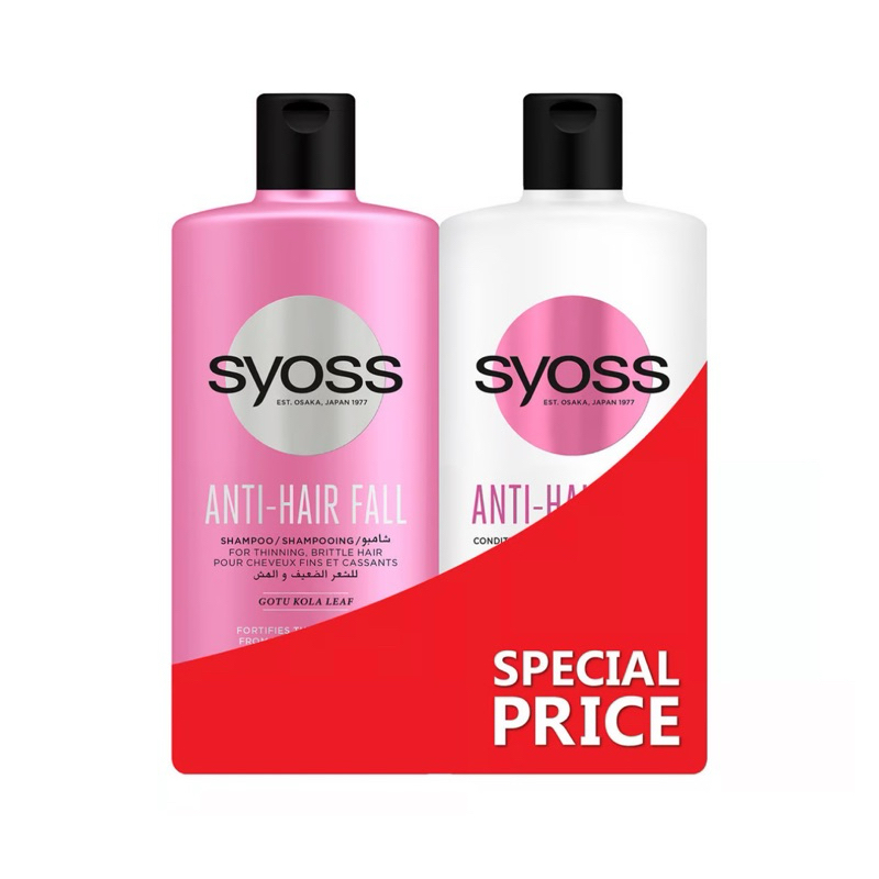 Syoss Set Shampoo & Conditioner 500ML : Keratin, Anti hair fall, Repair ...