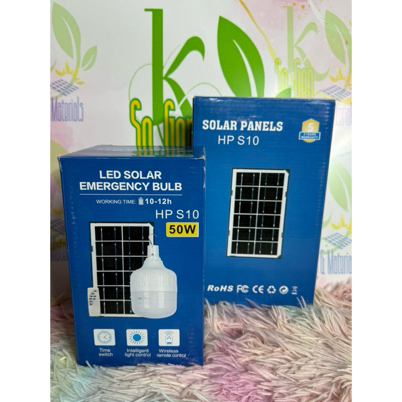 JDSTAR Rechargeable Solar Panel Portable Lamp Led Emergency Bulb ...