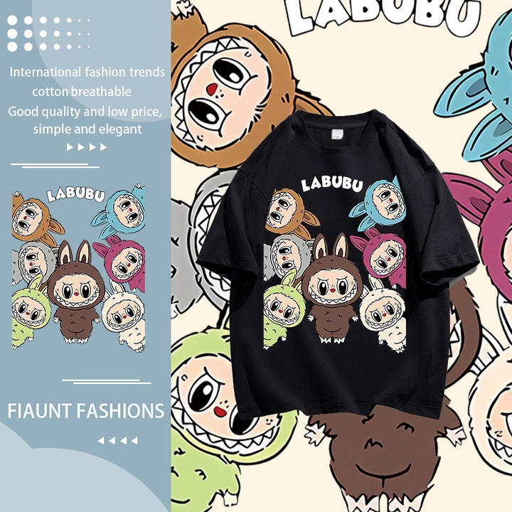 [fiauntfashions] Aesthetic T-shirt Labubu printed T-shirt short-sleeved ...