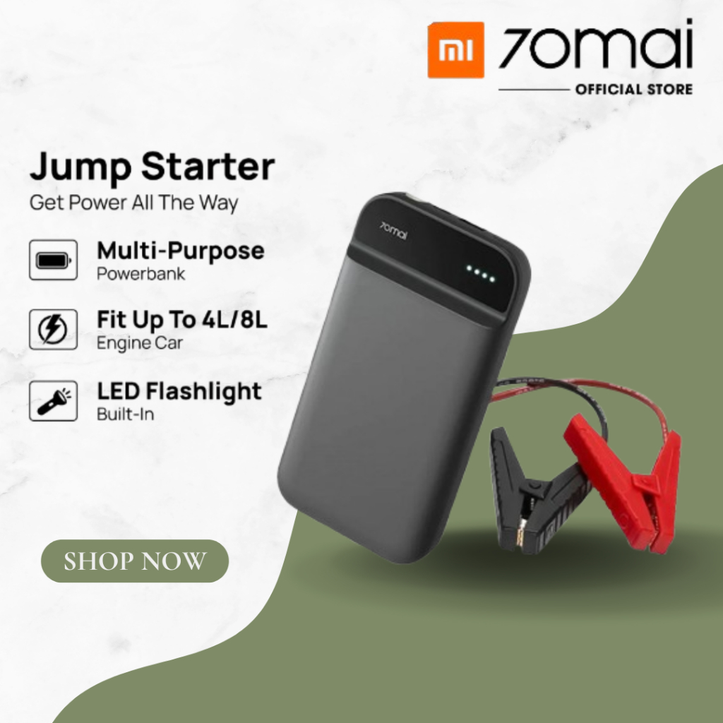 70mai Car Jumper Jump Starter Battery Charger Power Bank Flash