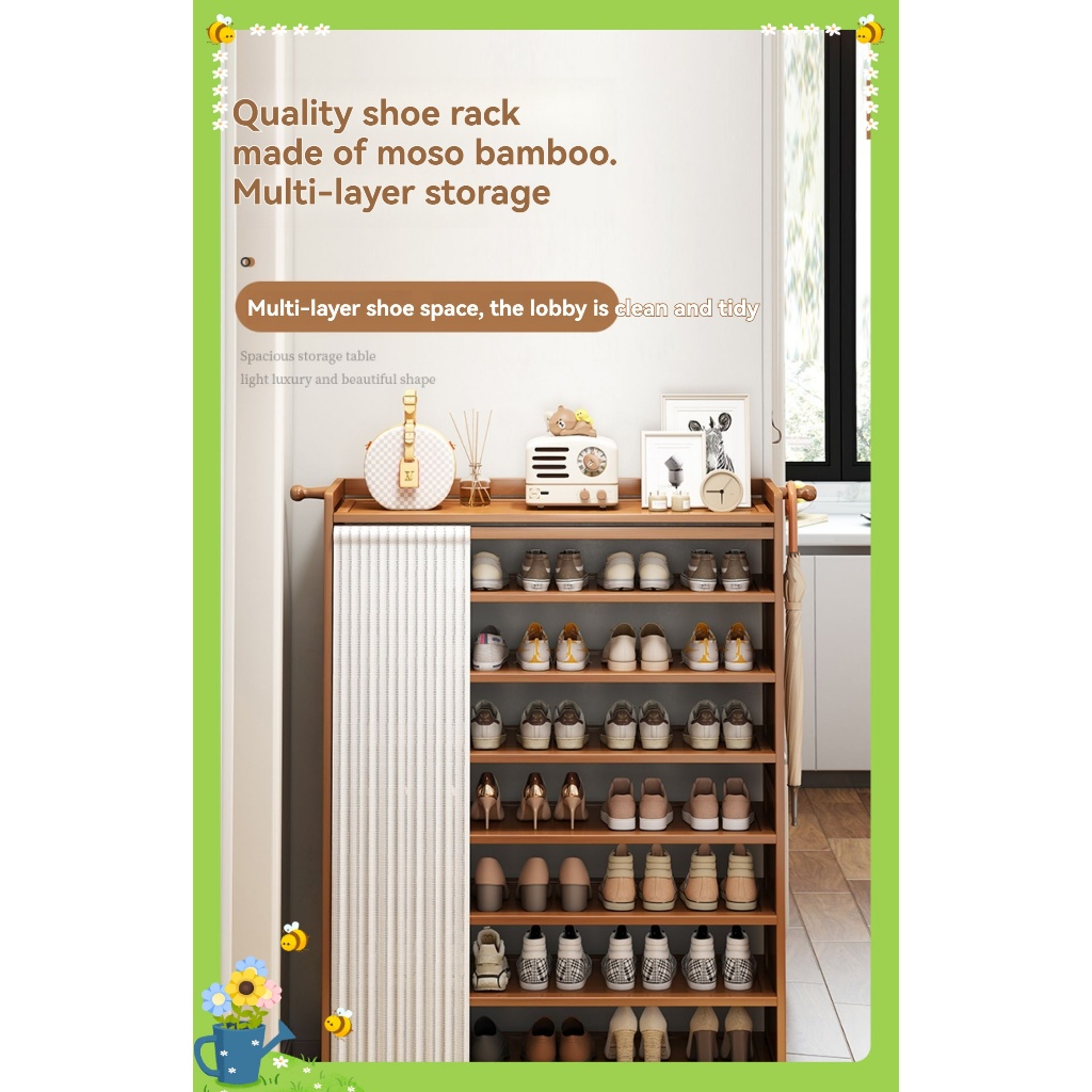 Shoe rack with clothes hanger integrated home door multi-storey rental ...