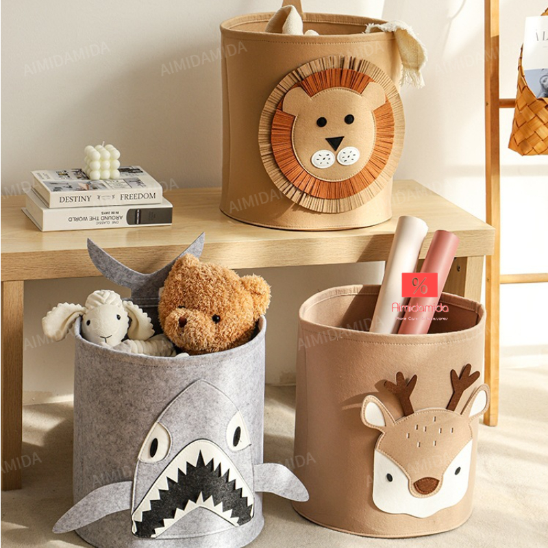 Toy Storage Baskets Cute Laundry Basket Large Cotton Rope Storage Bins ...