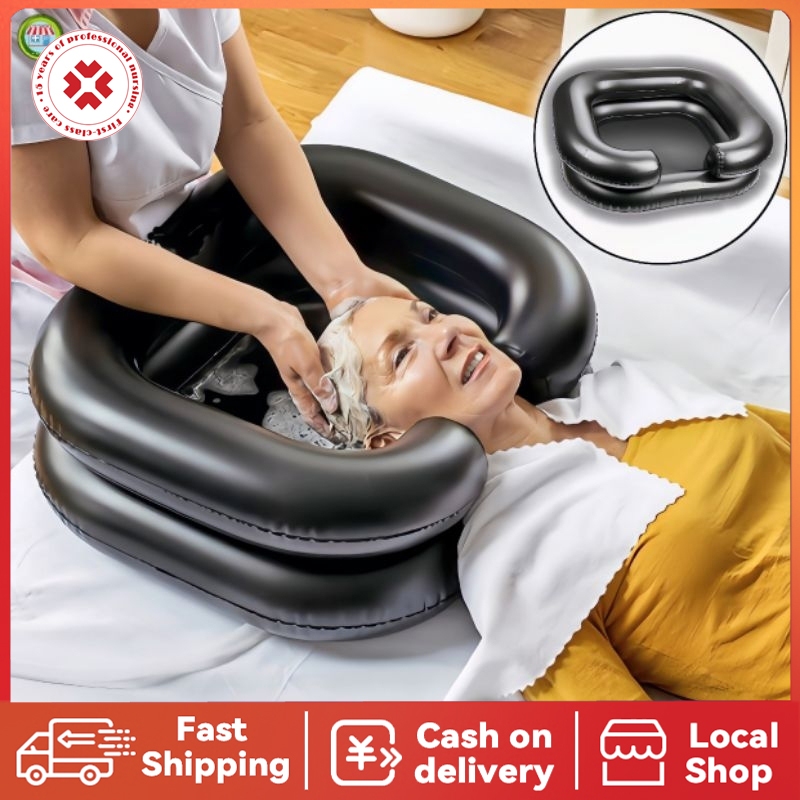 【COD】Portable Inflatable Shampoo Bowl Foldable In Bed Hair Washing ...