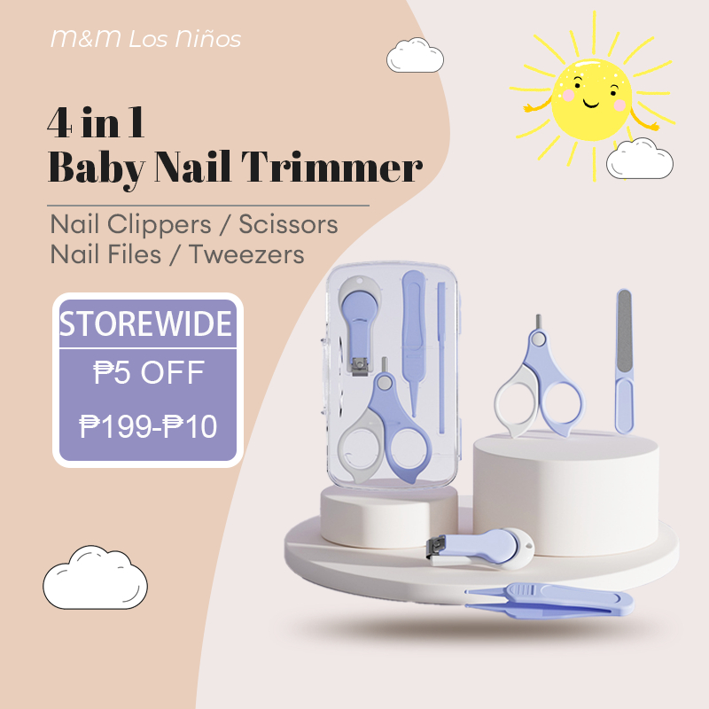 Dr Gym 4-in-1 Baby Manicure Set – Nail Clippers, Scissors, File & Cover (BPA-Free, Blue) main image 0