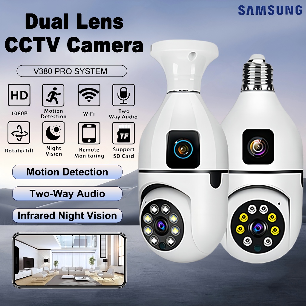BUY 1 TAKE 1 V380 Pro CCTV Camera Dual Len 360° Panorama 1080P HD Auto ...