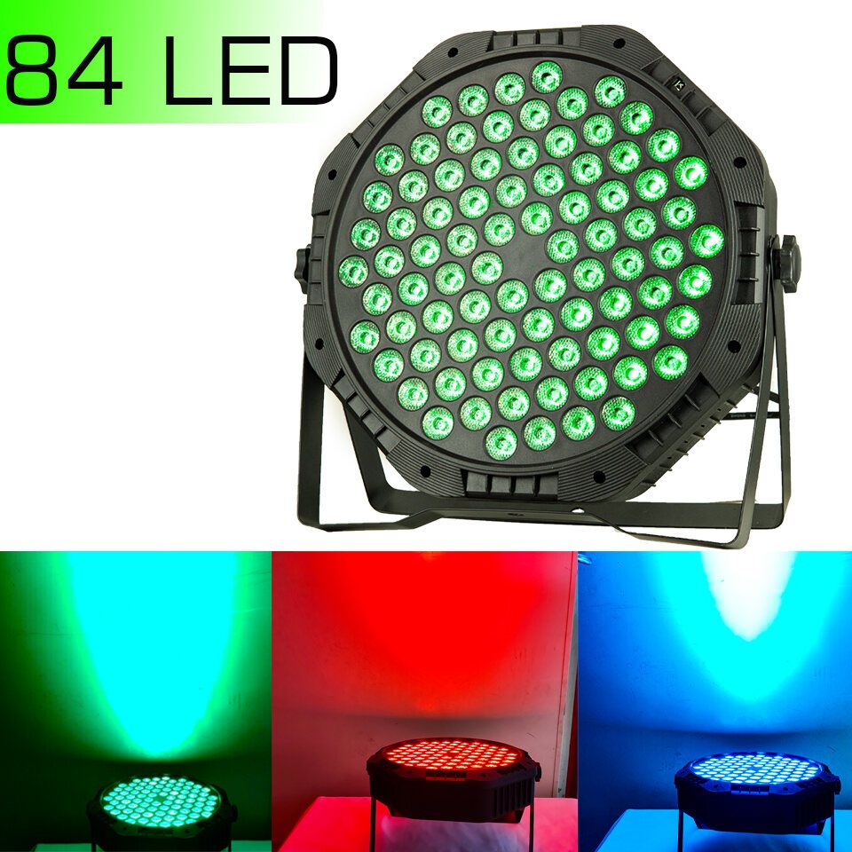 84 LED RGB Flat Par Light DMX512 Control Disco Stage Light for Party ...