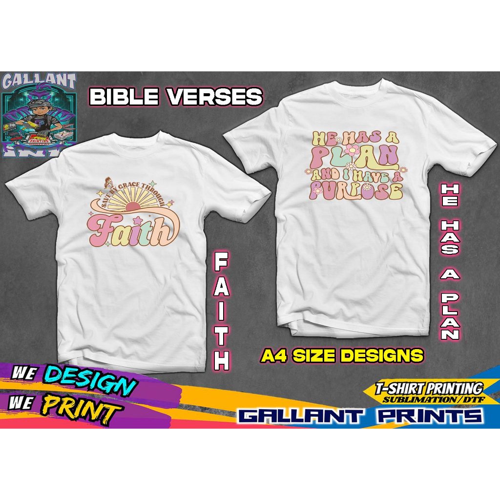 Bible Verses T-Shirt - Sublimation Print (UNISEX) | Shopee Philippines