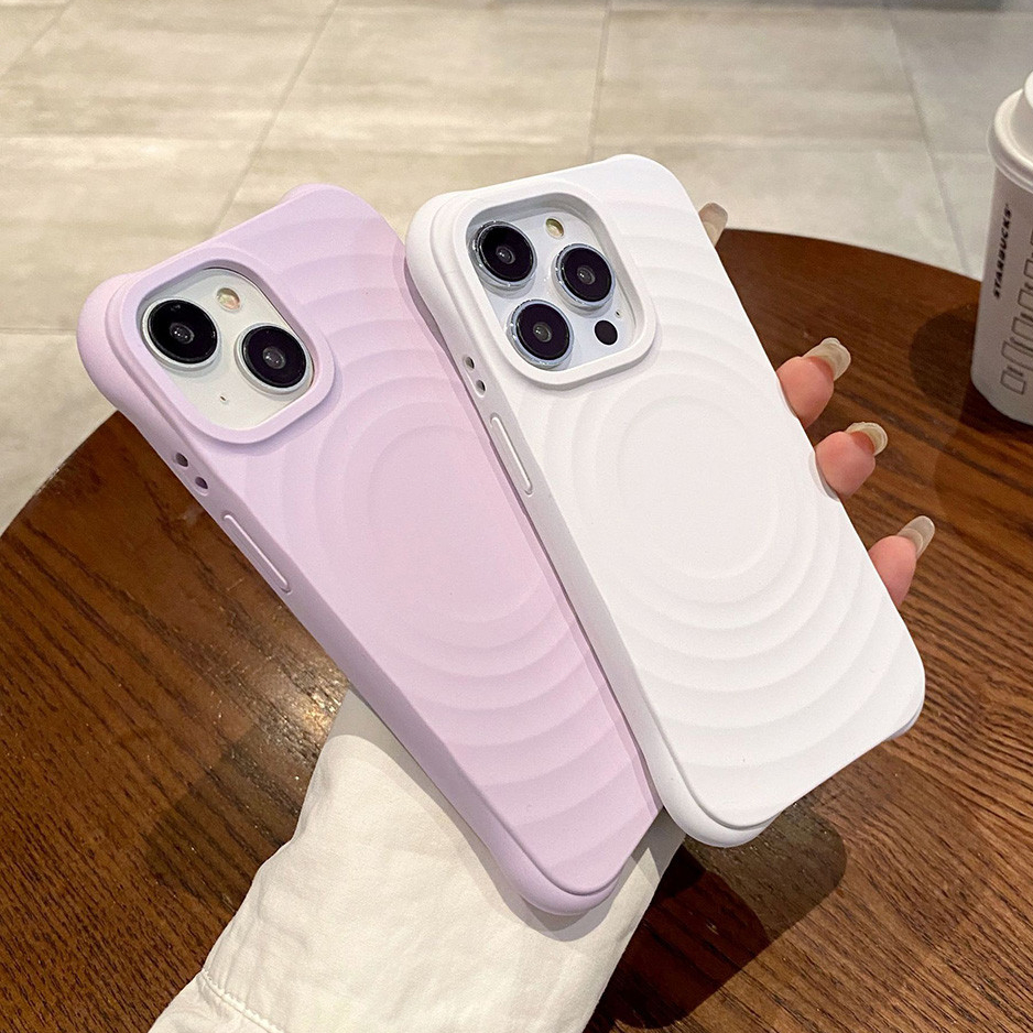 Rippling Silicon Case for iPhone 11 12 13 14 15 16 17 Pro Max Plus Air ...