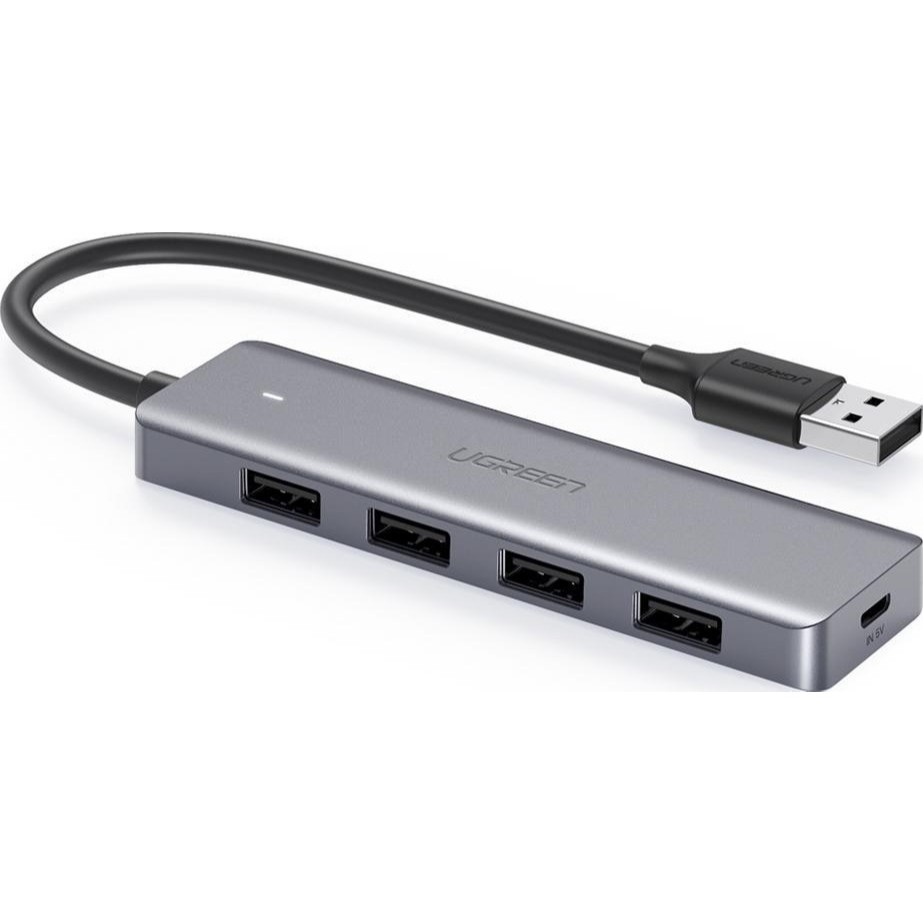 Ugreen 4-Port USB 3.0 Hub + Powered by Micro USB Metal Plated Shell ...