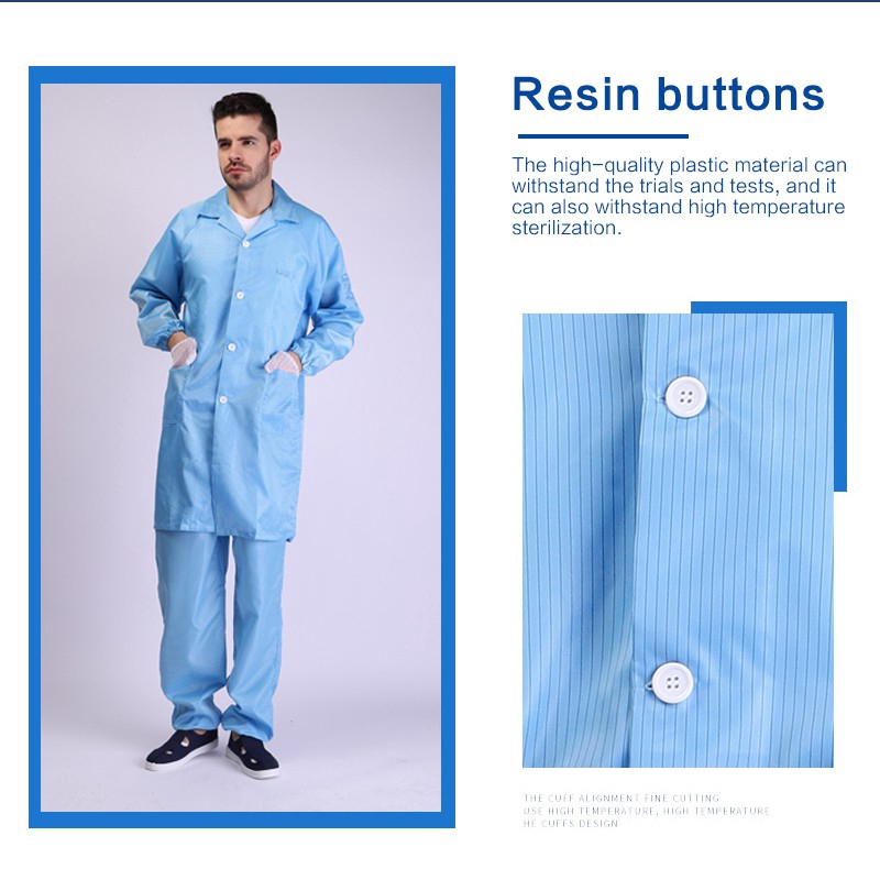 Anti Static Lab Gown PPE Esd Smock Gown Work Jacket Factory Clean Room ...