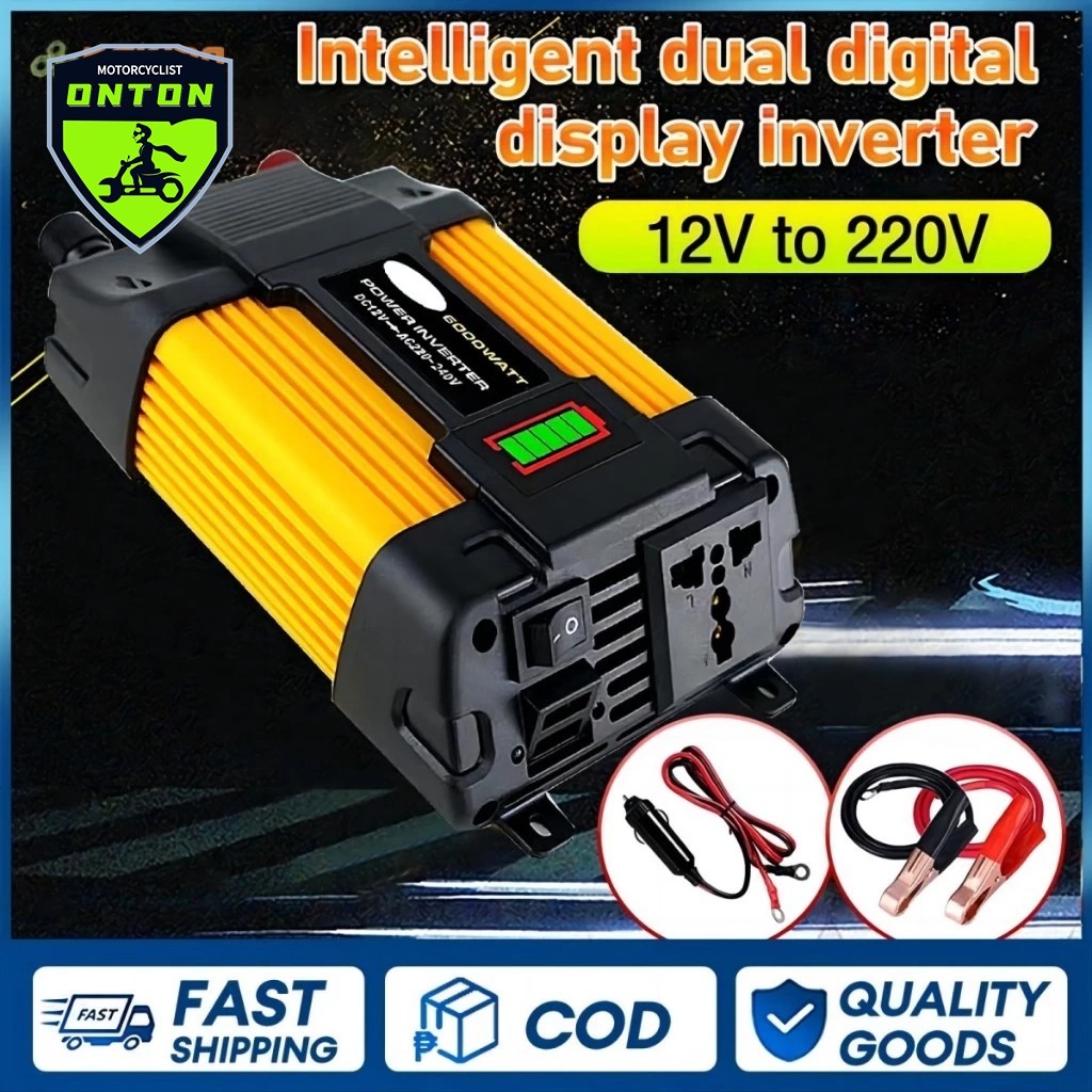 4000W Car Power Inverter Solar Converter Pure Sine Wave DC 12V to AC ...