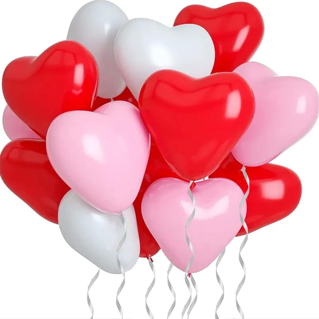 PT57 10pcs 10”/12” Red & Pink Heart Latex Balloons – Perfect for ...