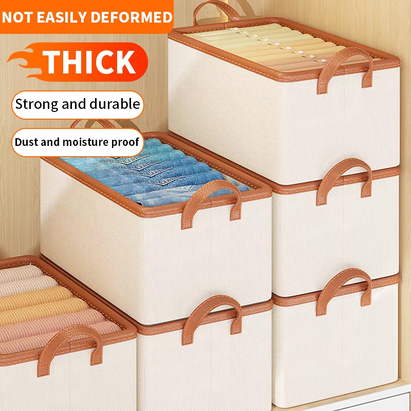 Clothes storage box household wardrobe layered storage box foldable Big ...
