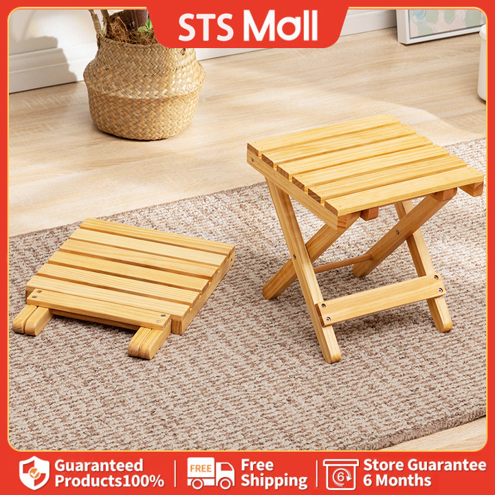 Portable Baboo Folding Stool For Outdoor Caping Adventures - Lightweight Stool, Baboo Folding Stool