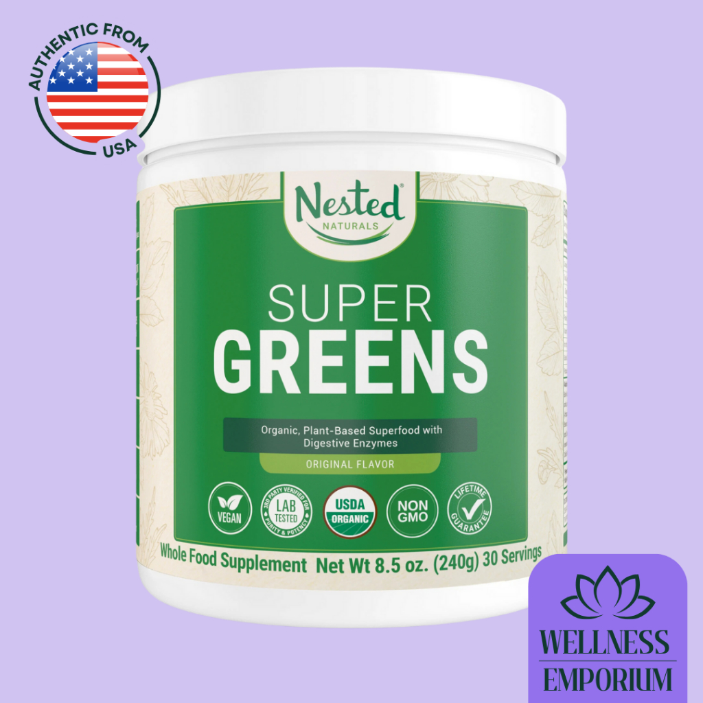 Nested Naturals, Super Greens, Natural Health Powder Original Flavor ...