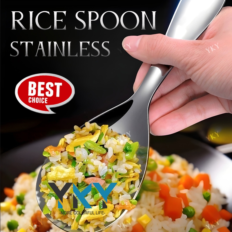 Stainless Rice Spoon Large Spoon Non-stick Rice Scoop Serving Spoon ...