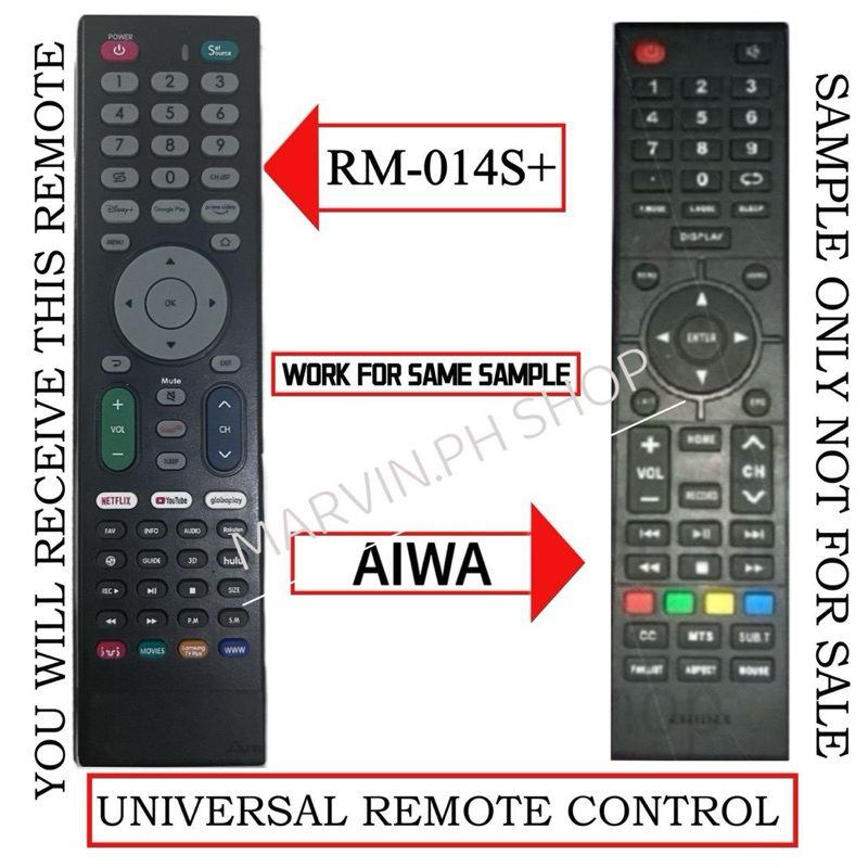 Ready to use Universal remote control for AIWA smart tv remote na ...