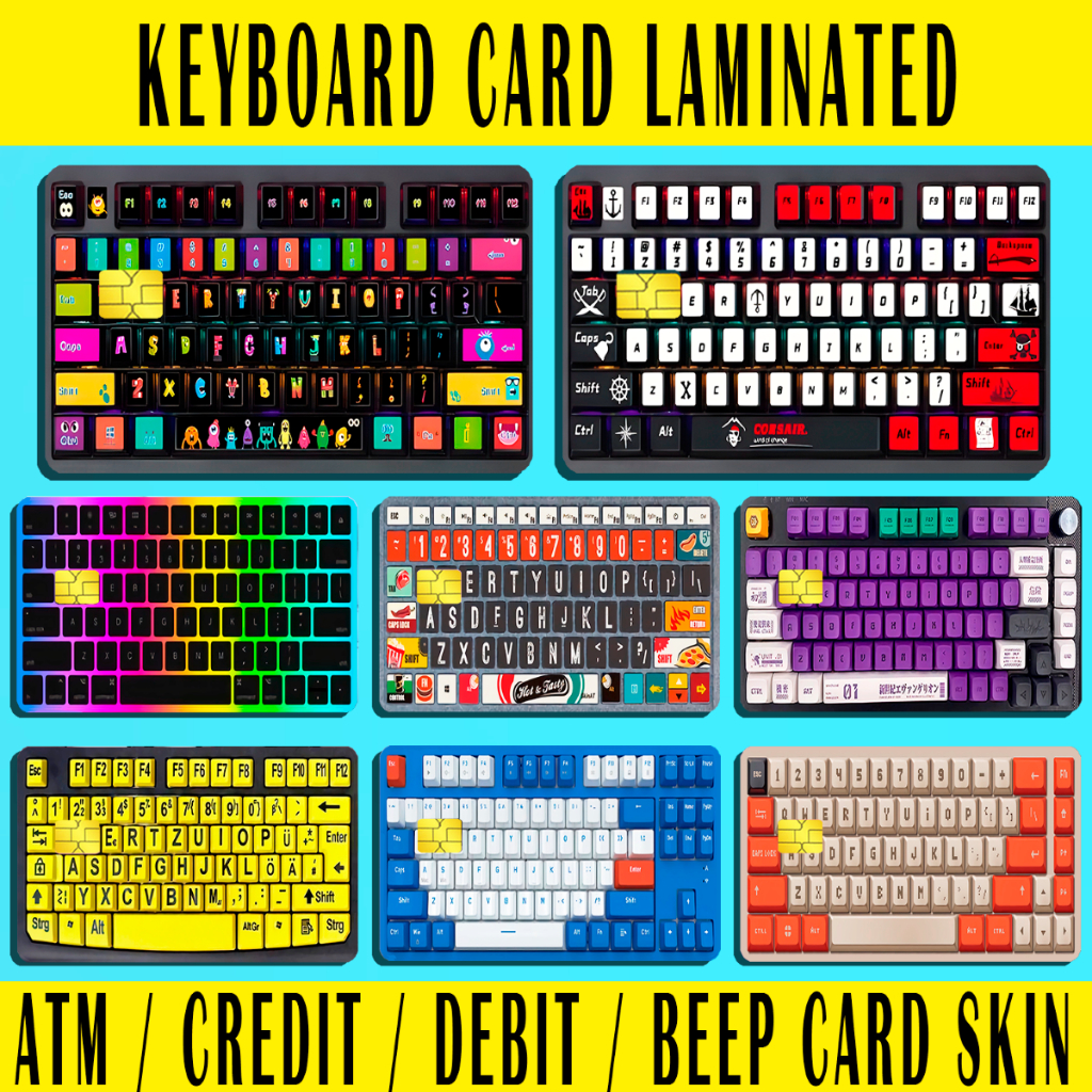 KEYBOARD CARD SKIN - (SKIN CARD STICKER) ATM/CREDIT/DEBIT/BEEP (SKIN ...