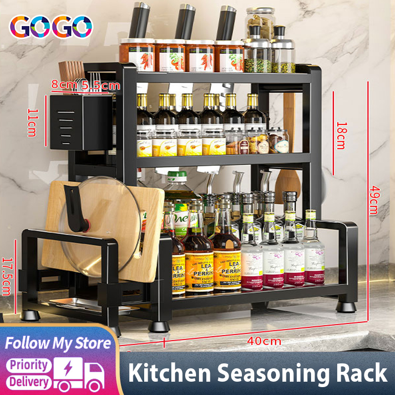 Spice Rack Kitchen Organizer Condiments Rack Condiments Organizer Spice ...