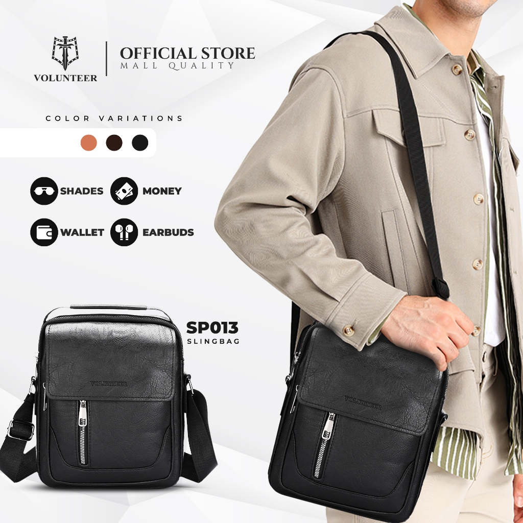 VOLUNTEER Business Casual Crossbody Fashion Waterproof Sling Bag  Messenger Bag-Style Korean SP013