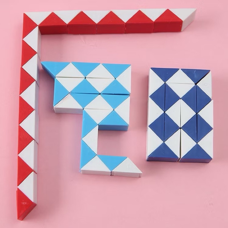 1 Pcs Snake puzzle toys lootbags 24 Blocks Ruler Puzzle Magic Ruler ...