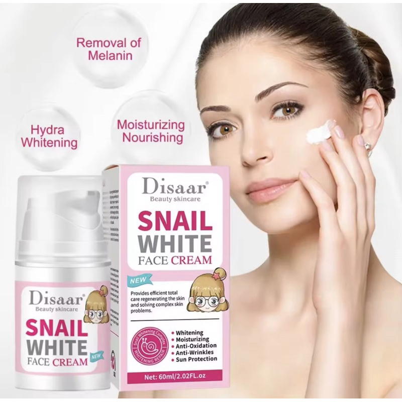 Disaar Snail White Face Cream 60ml Whitening Moisturizing Anti-Wrinkles ...
