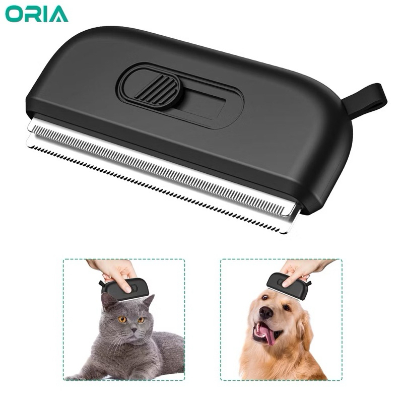 One Click Pet Hair Removal Comb Retractable Cleaning Comb For Cats And 