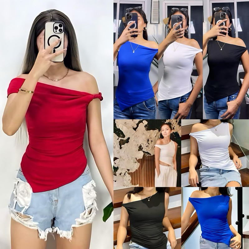 VENUS DOUBLE LINING HALF Off Shoulder Top Shopee Philippines