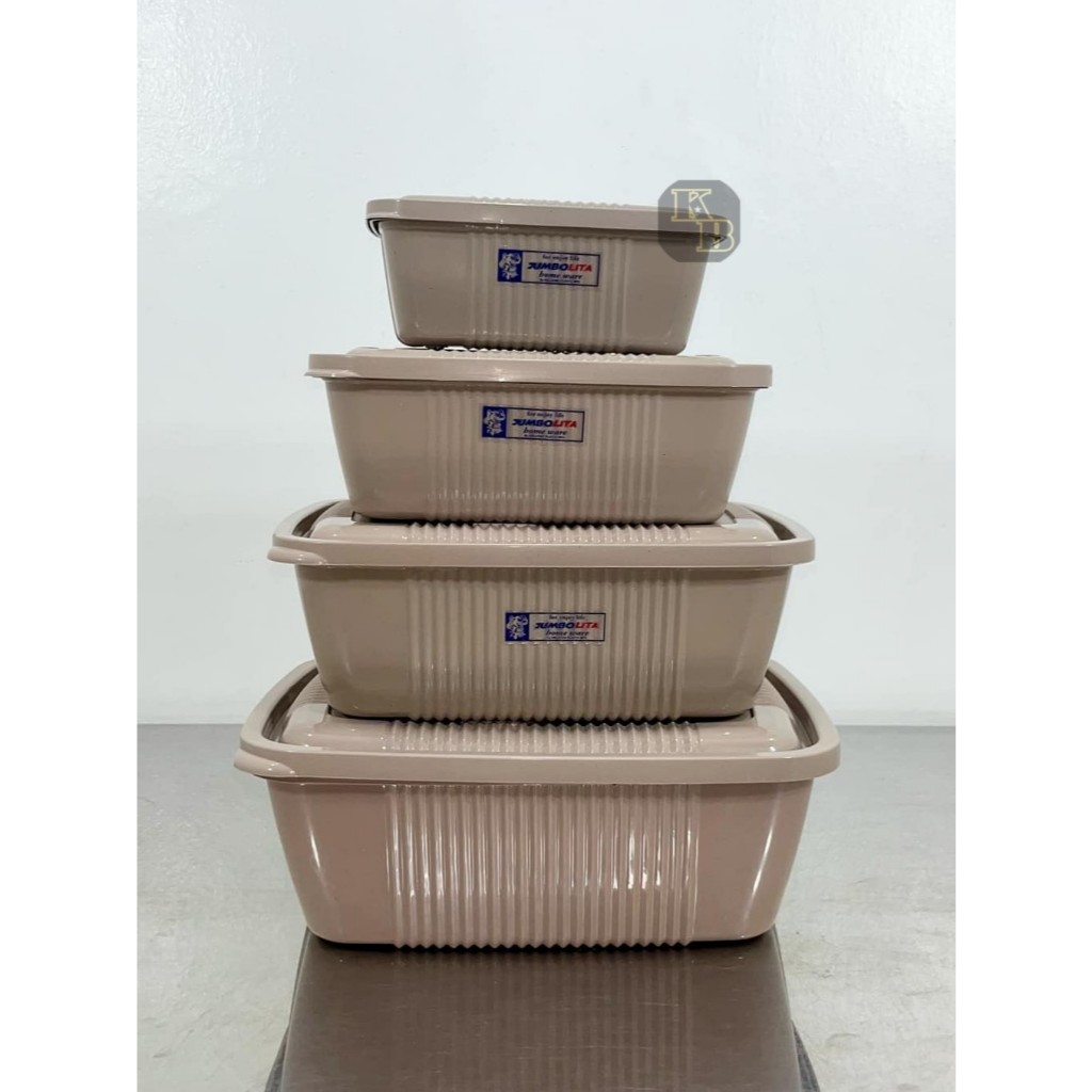 Homeware Jumbolita Rectangular Mocha Food Container(4 Sizes) | Shopee ...