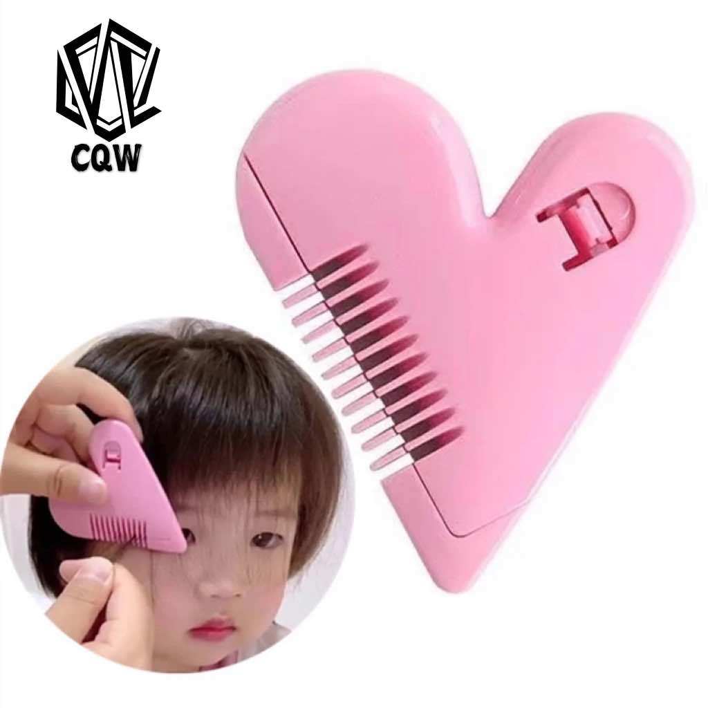 CQW Mini Hair Cutting Comb Heart Shape Thinning Scissors Trimming Tools ...