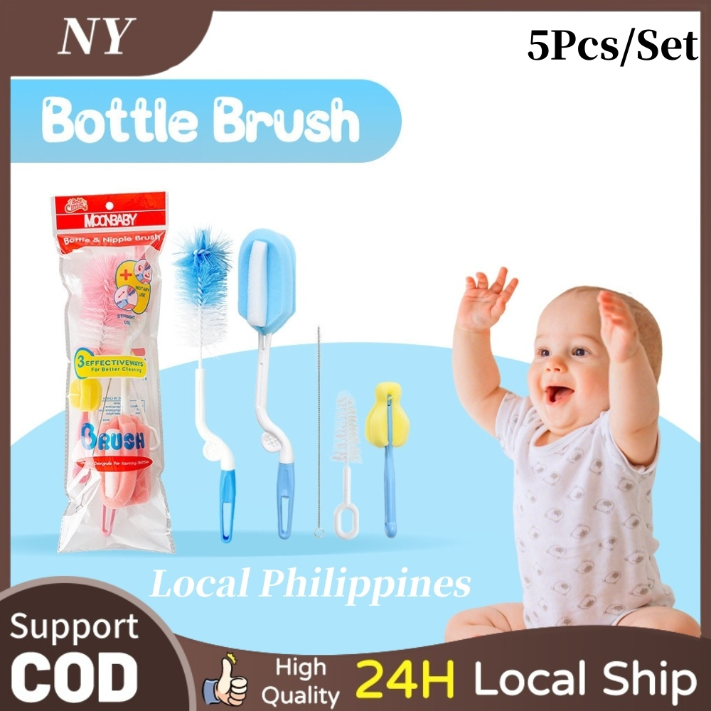 Bottle Brush 5 in 1 Bottle Cleaner Cleaning Brush Set Cleaner Bottle ...