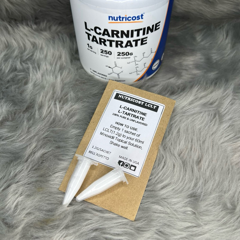 l carnitine l tartrate beard LCLT L-Carnitine L-Tartrate 1.2g Easy to use for Minox Hair Grower Beard  Grower Booster
