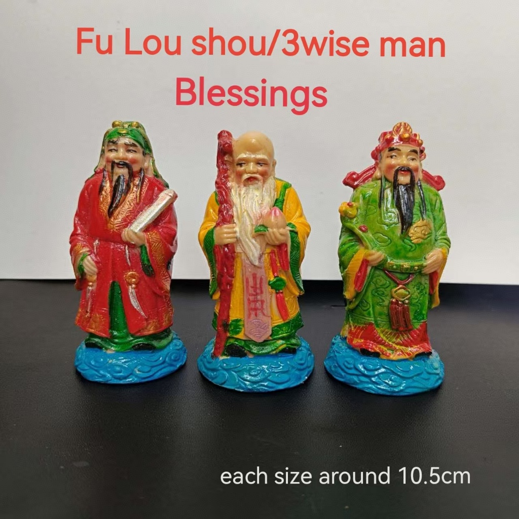 Fu Lu Shou Three Wise Man 3 wise man good luck charms home decor ...