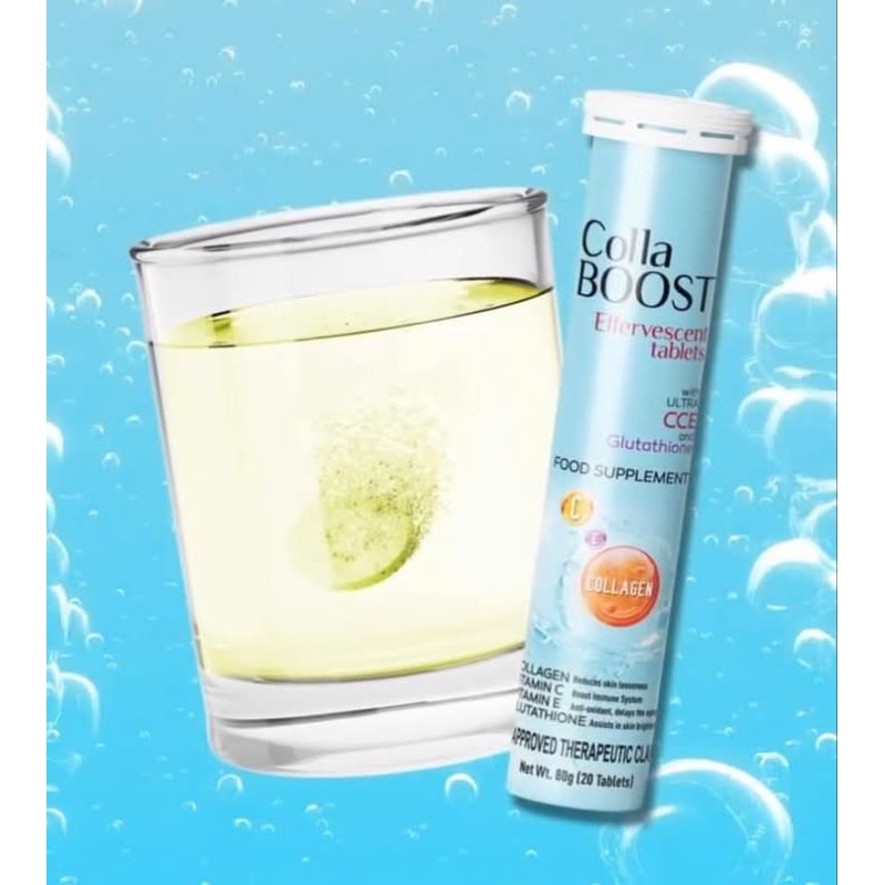 COLLA BOOST EFFERVESCENT TABLETS 1 BOOTLE (20 Tablets) UNO ORIGINAL ...