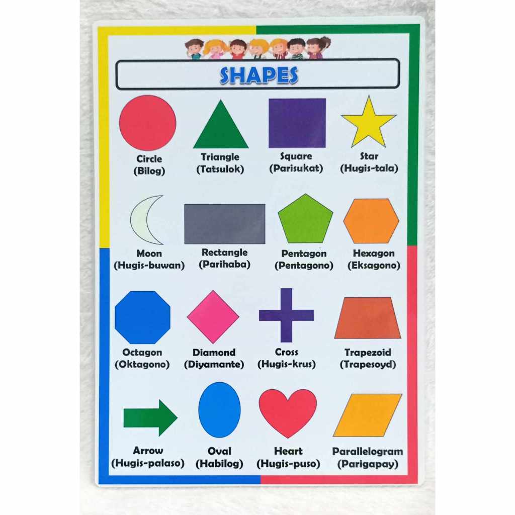 Laminated Educational Chart - Shapes | Shopee Philippines