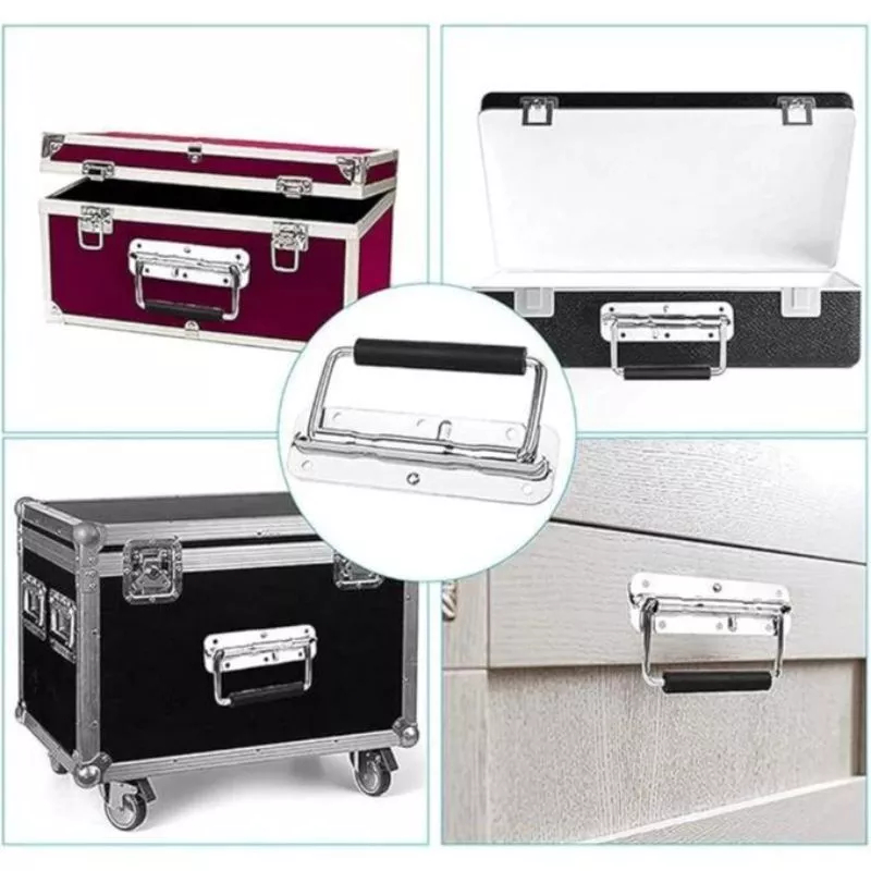 4Pcs Flight Case Metal Handle Speaker Box Tour Case Handle with Rubber ...