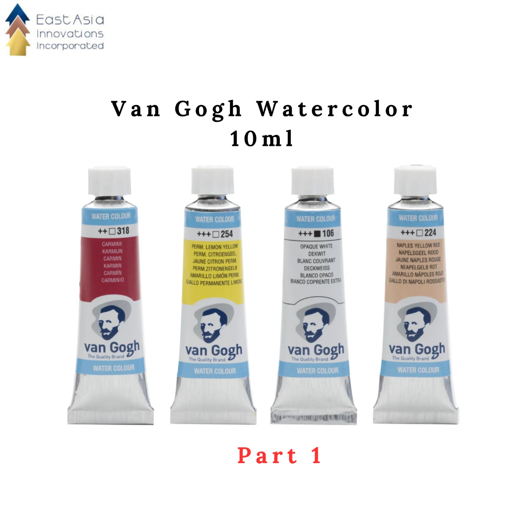 VAN GOGH WATER COLOUR SET 24 COLOURS 1/2 PANS WITH METAL CASE