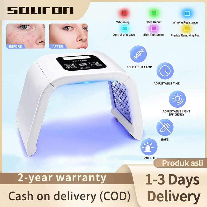 7 color LED light upgrades photodynamic facial skin care acne treatment ...
