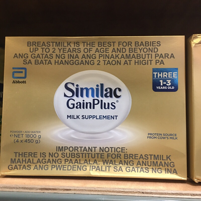 SALE! Authentic Similac Gain Plus 1-3 Years Old 1.8 KG (January 16 ...