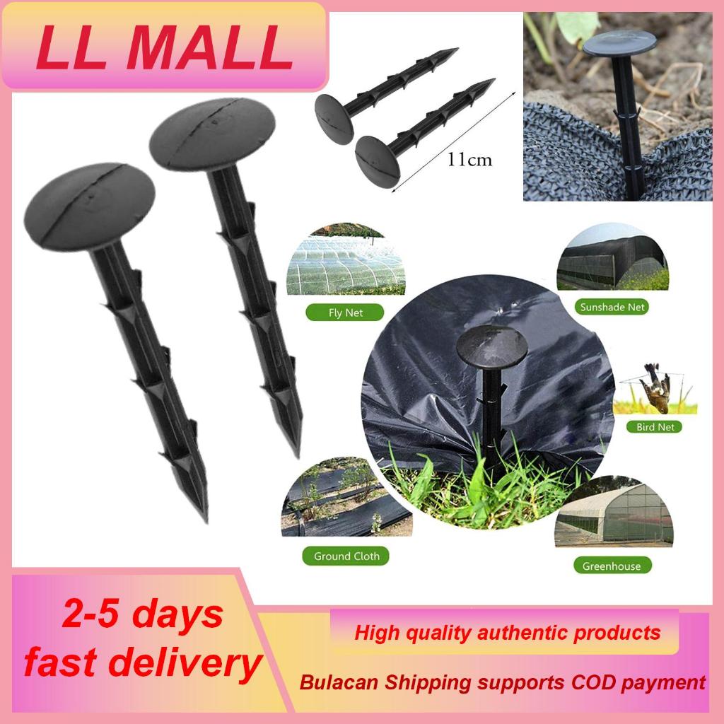 LL MALL 100 Pcs Black Plastic Mulch Film Mulching Nail Gardening Fixing ...