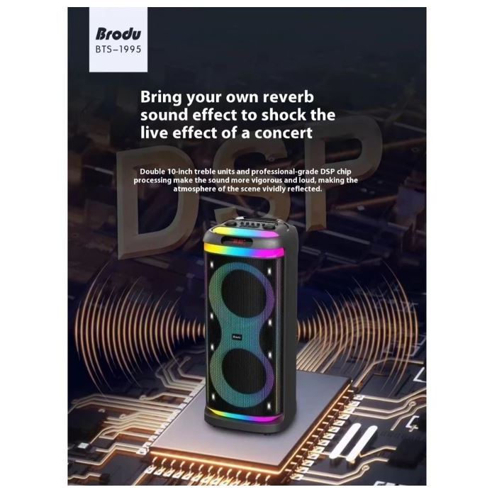 Buy 1 Get 1 USB Karaoke Bluetooth Speaker BTS-1995 With 2 Wireless MIC ...
