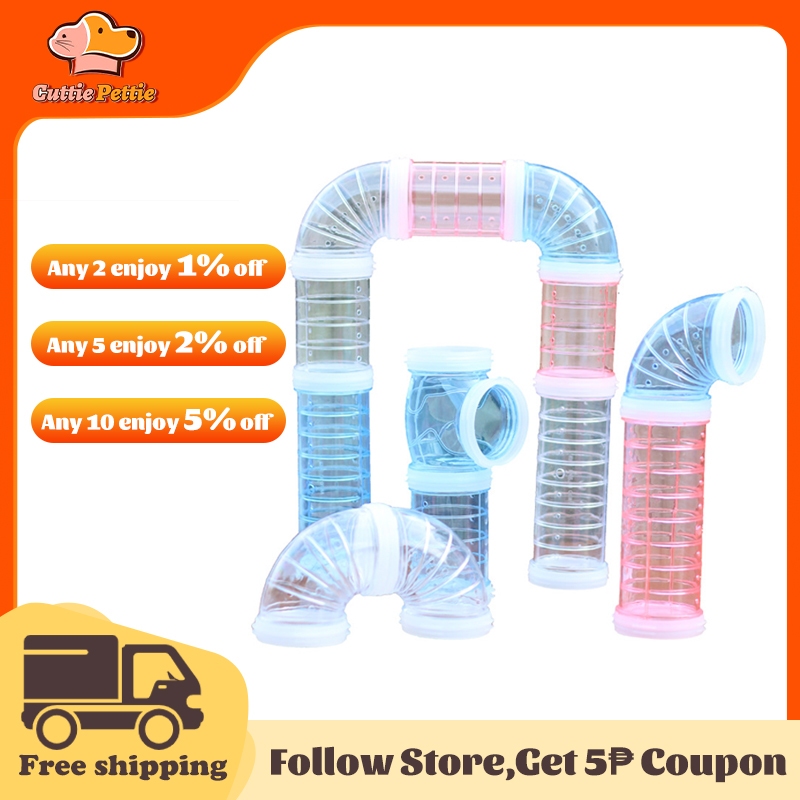 View of DIY Hamster Tunnel Tube Set 5.5cm Hamster Cage Accessories Pipeline ...