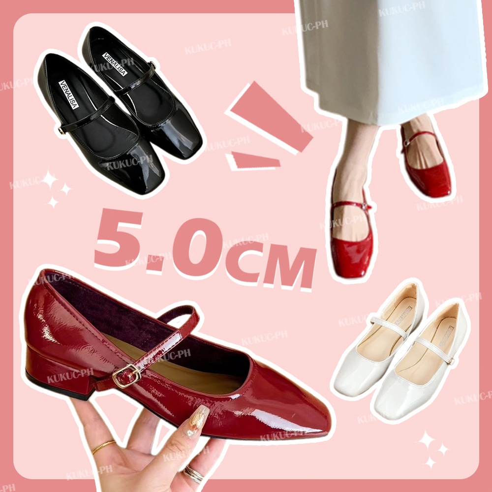 1 inch Women's High Heels Mary Jane Shoes school shoes Comfortable and ...