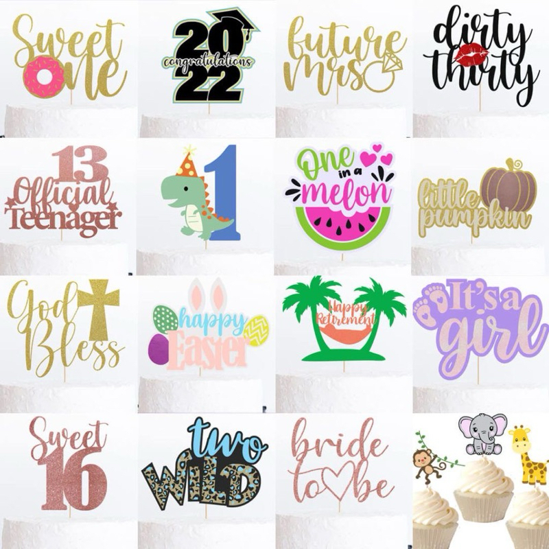 personalized cupcake topper | Shopee Philippines