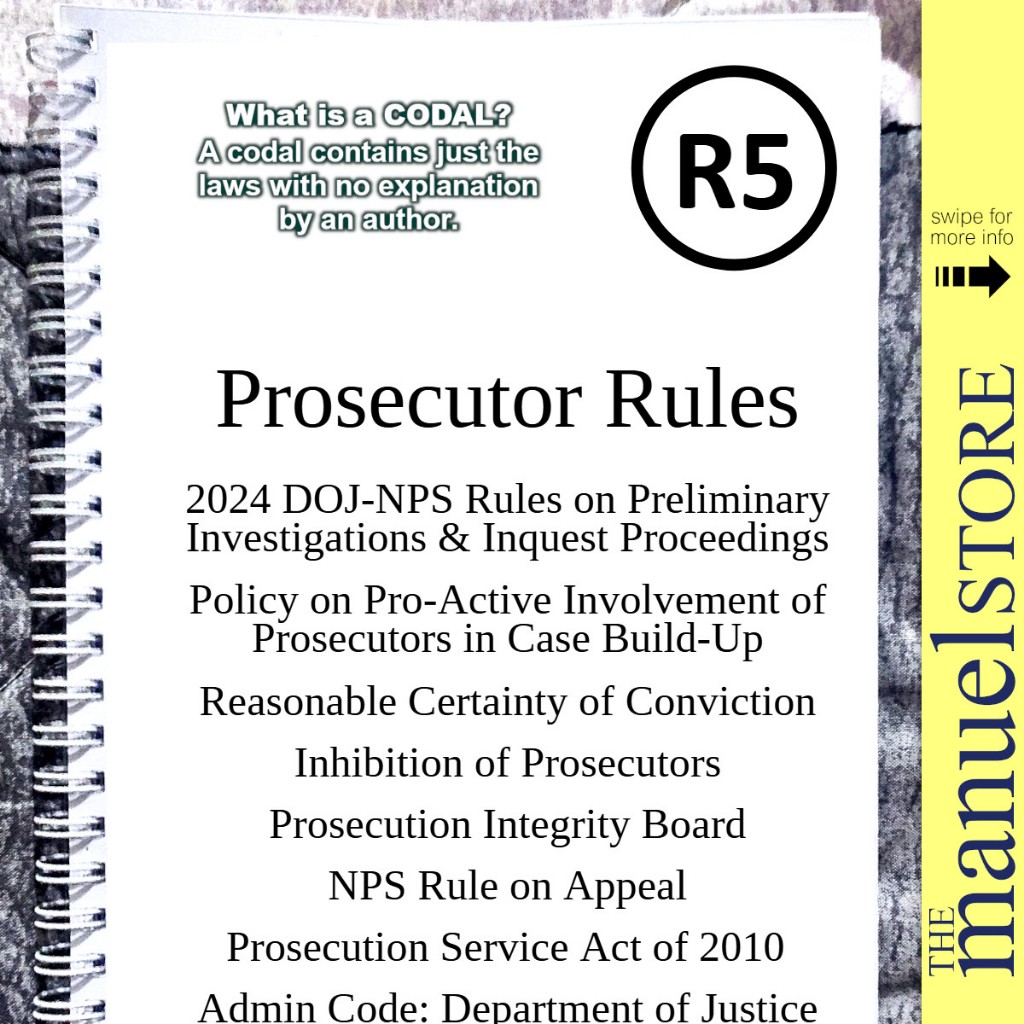 Notebook Codal (2025) - Prosecutor Rules, Preliminary Investigation ...