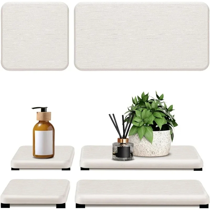 4Pcs/Set Absorbent Diatomite Tray Diatomite Tray Kitchen Soap Dish Hand ...