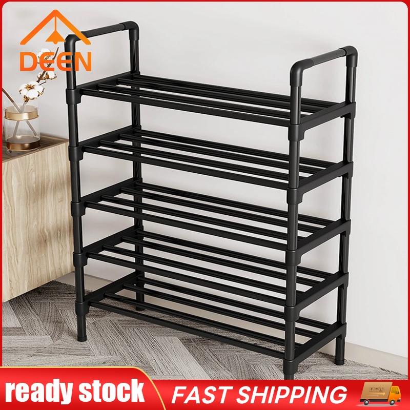 5 Layer Shoe rack stainless steel Stackable Shoes Organizer Storage For ...