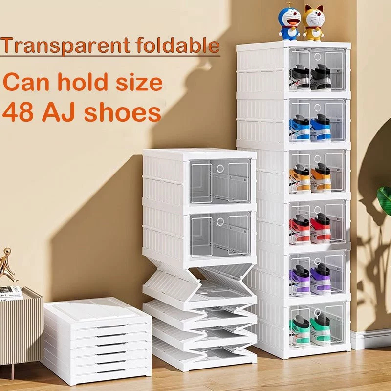 Foldable Transparent Shoe Box Shoes Rack Storage Box Shoe Organizer ...